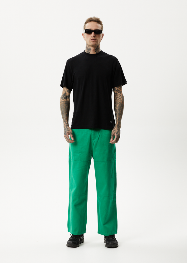 Afends Sleepy Hollow Richmond - Twill Baggy Workwear Pant Forest