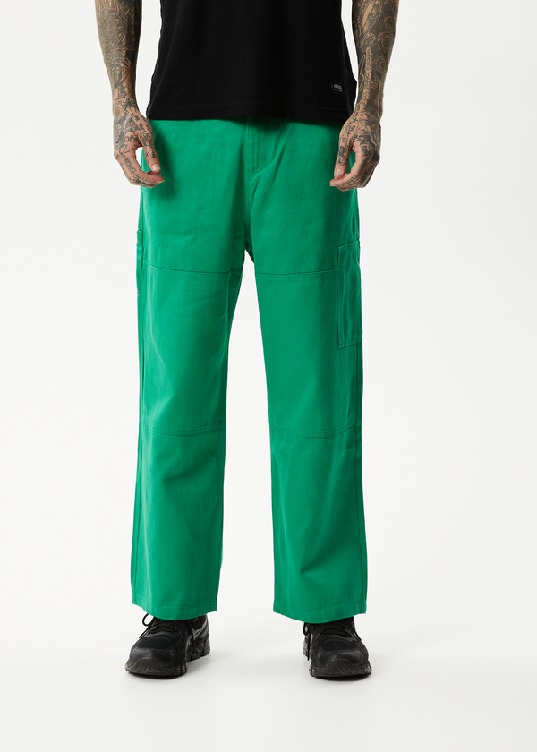 Afends Sleepy Hollow Richmond - Twill Baggy Workwear Pant Forest