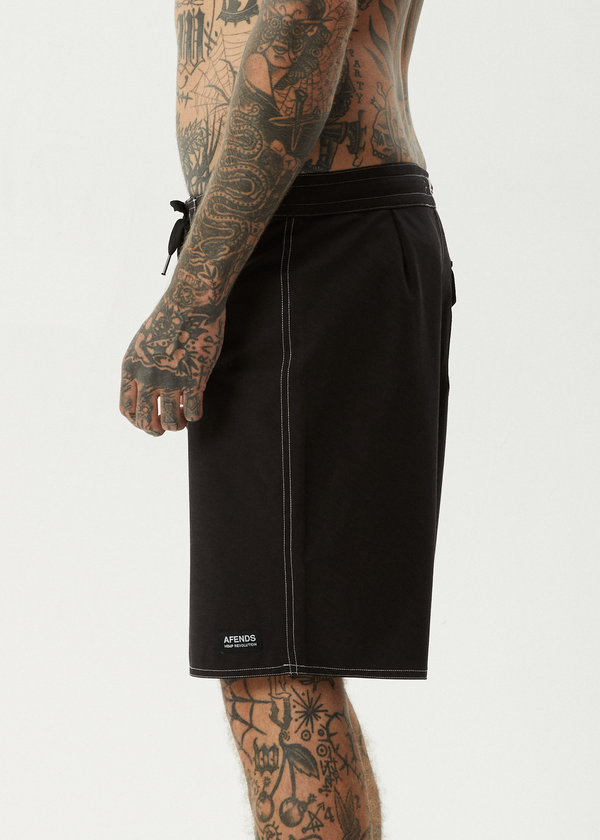 Afends Surf Related - Fixed Waist Boardshort 20" Black