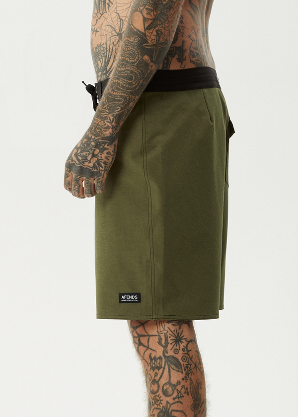 Afends Surf Related - Fixed Waist Boardshort 20" Military