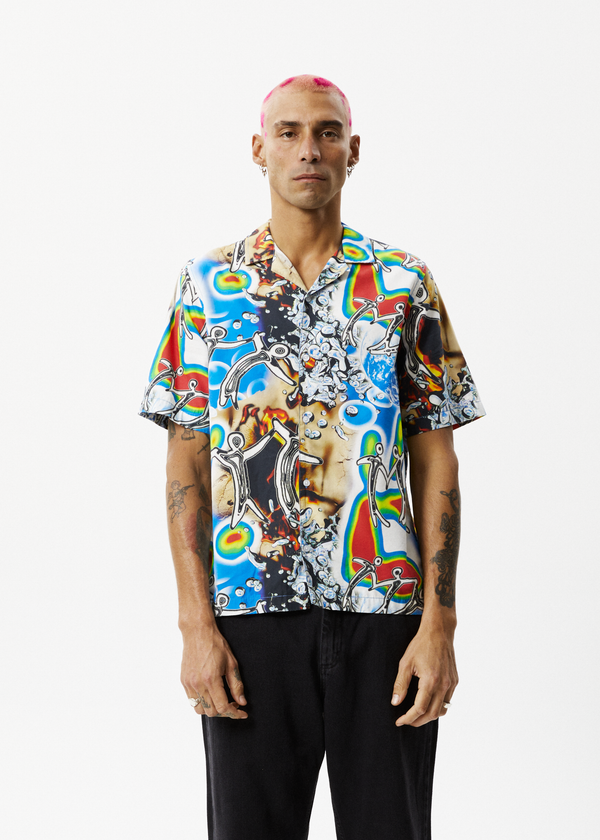 afends Water Is Life - Cuban Short Sleeve Shirt Multi