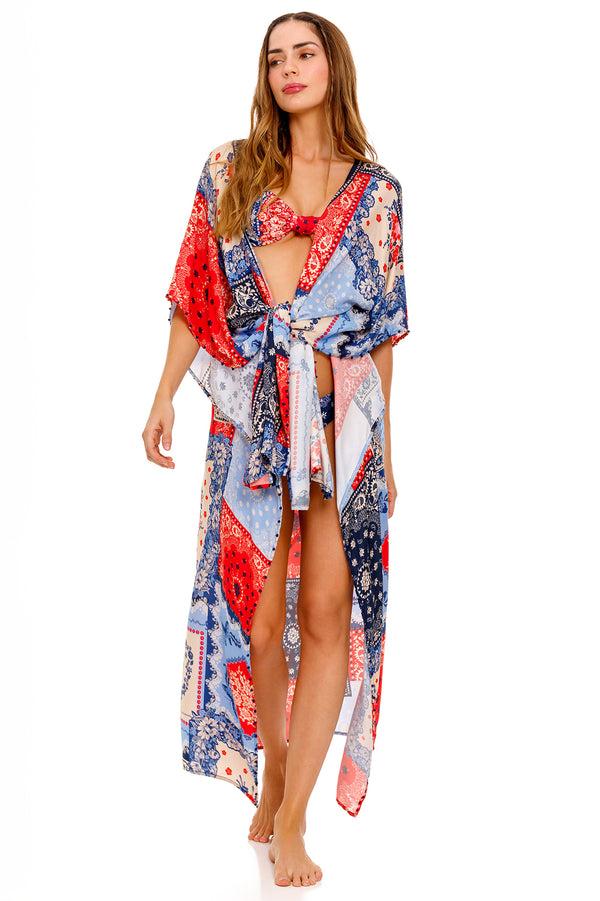 agua bendita Dara Tunic Cover Up