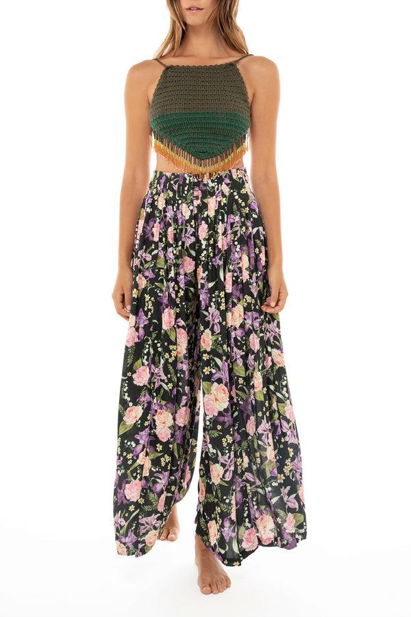 agua bendita Fleur Crop Top