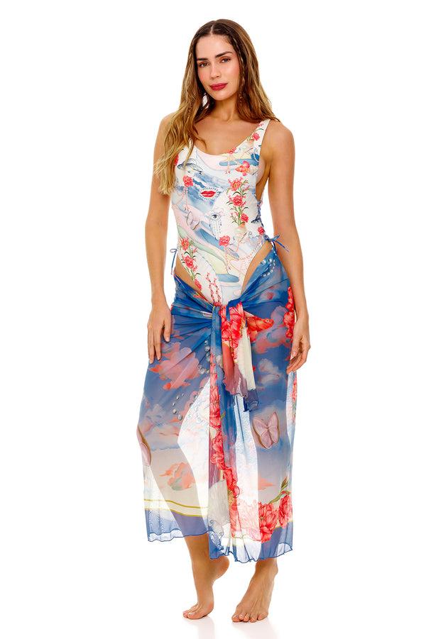 agua bendita Marine Pareo Cover Up