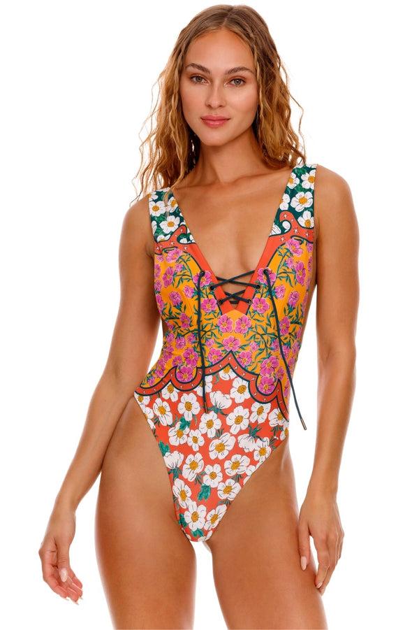 agua bendita Priscila One Piece Swimsuit