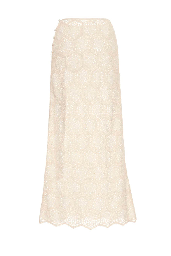 Agua Bendita Tove Crochet Skirt