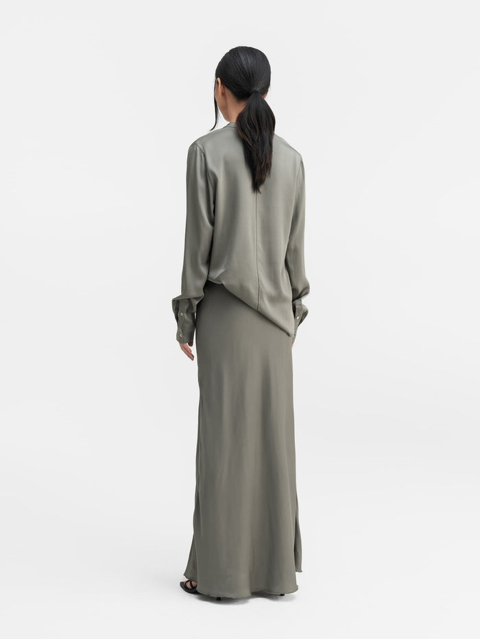 Ahlvar Alila Silk Blouse Light Military