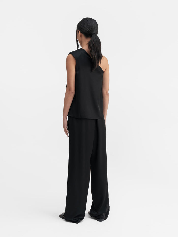 Ahlvar Ayla Satin Trousers Black