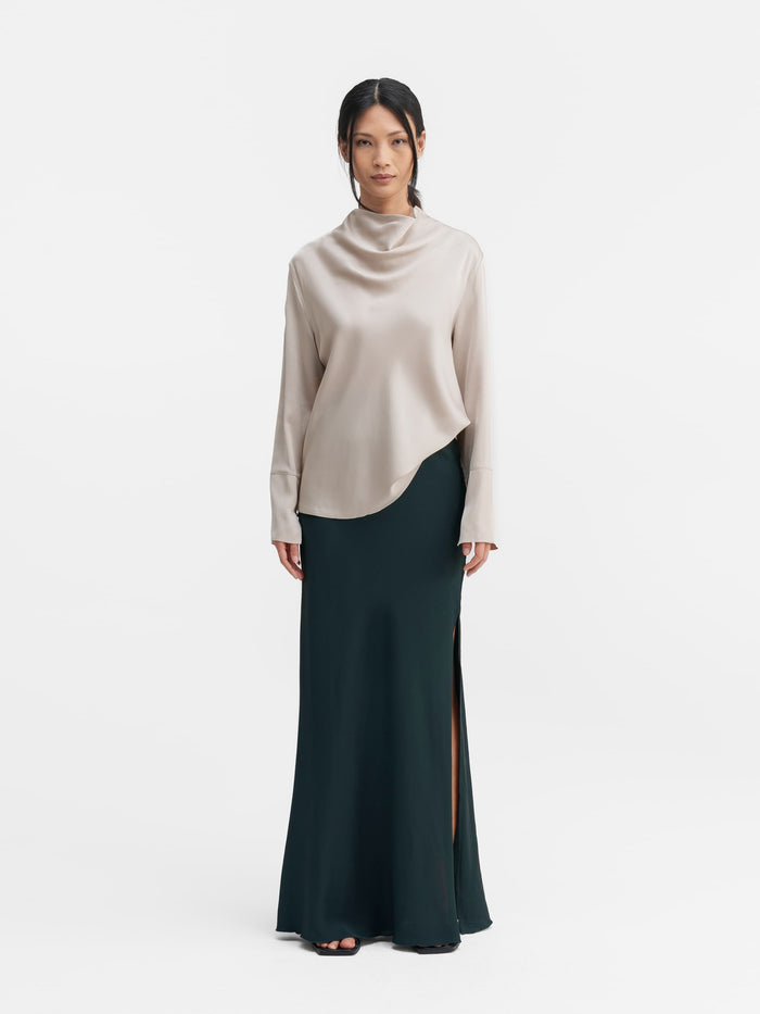 Ahlvar Ayumi Silk Blouse Greige