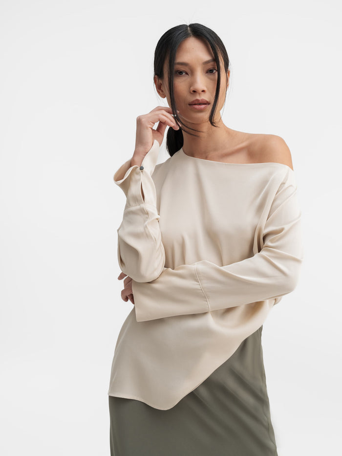 Ahlvar Chiney Silk Blouse Cream