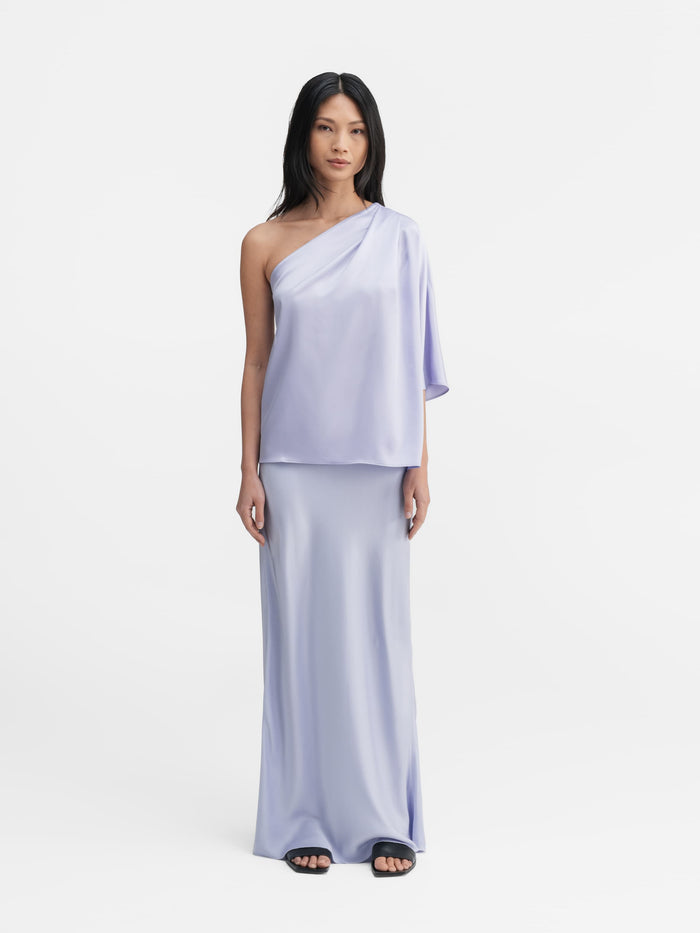 Ahlvar Ella Satin Blouse Lavender