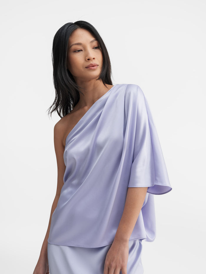 ahlvar Ella satin blouse lavender