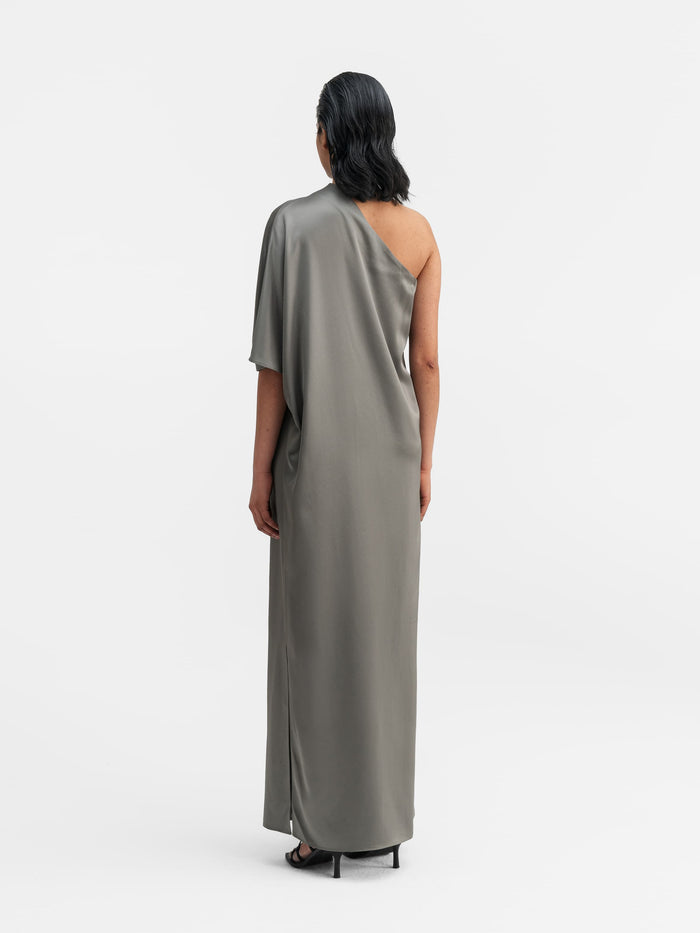 Ahlvar Ella Satin Dress Light Military