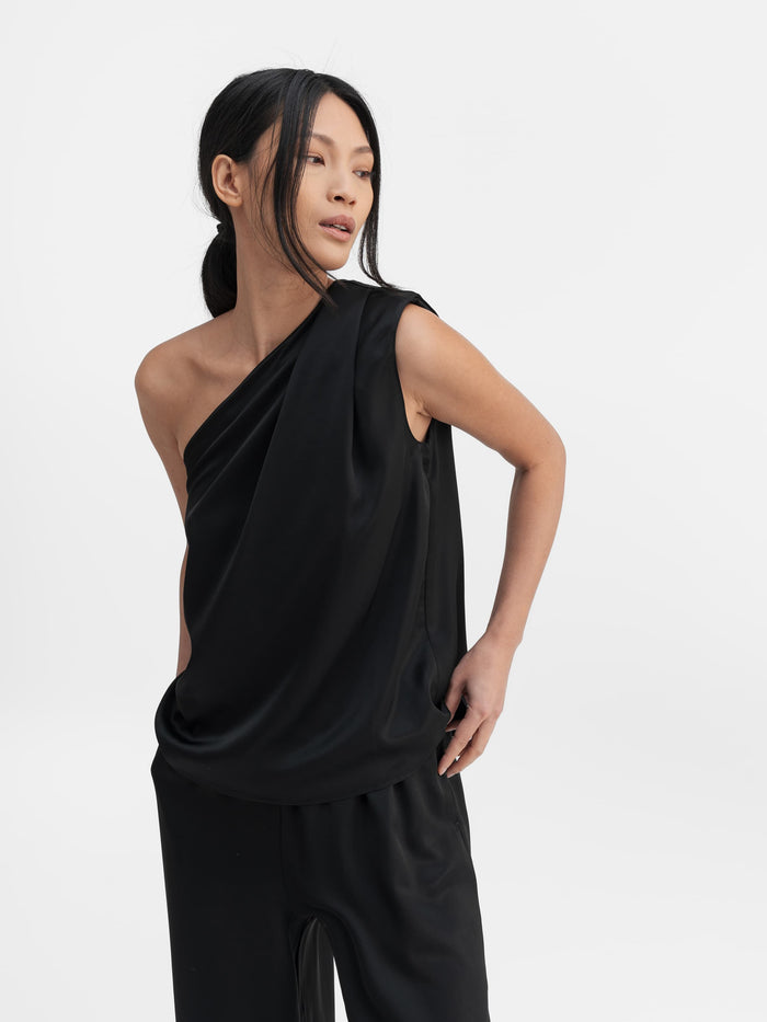 ahlvar Elle satin tank black