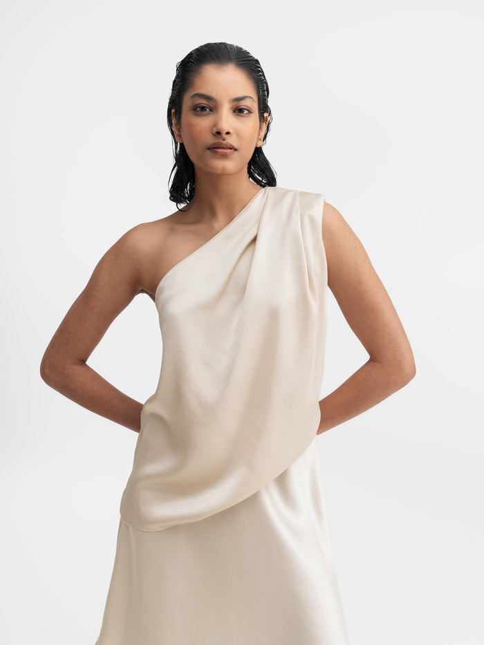 Ahlvar Elle Satin Tank Cream