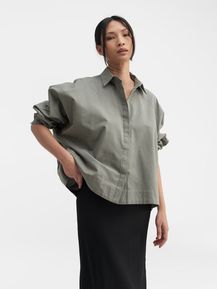 ahlvar Gigi oxford shirt light military