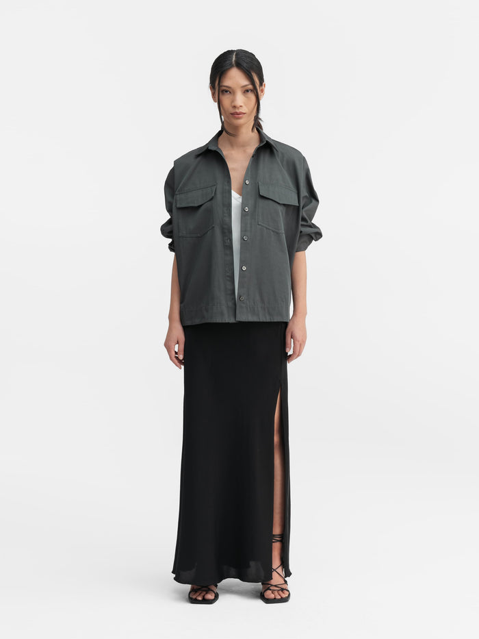 Ahlvar Kaia Over Shirt Dark Grey