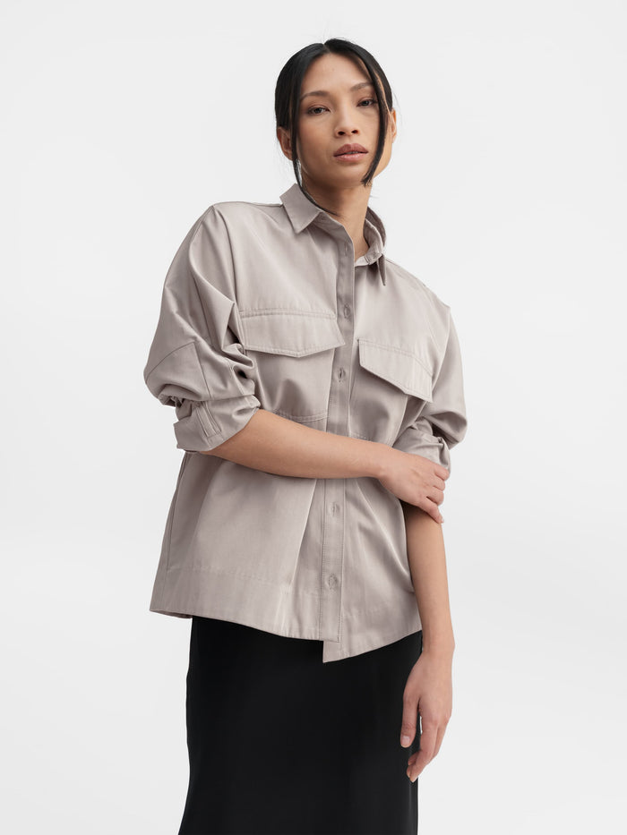 Ahlvar Kaia Over Shirt Greige