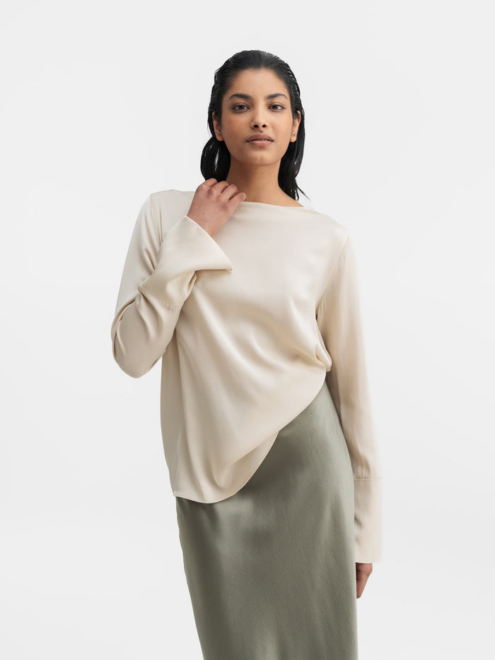 ahlvar Kelly silk blouse cream