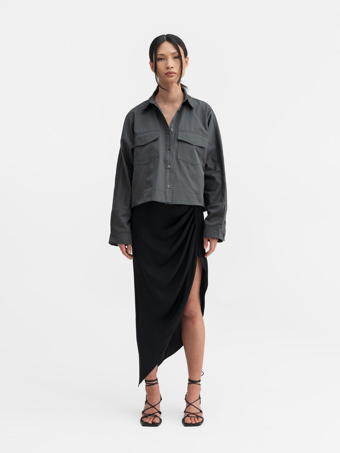 Ahlvar Kori Over Shirt Dark Grey