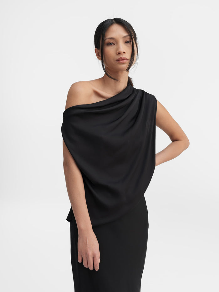 ahlvar Lana silk tank black