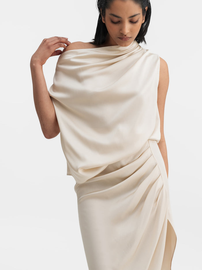 Ahlvar Lana Silk Tank Cream