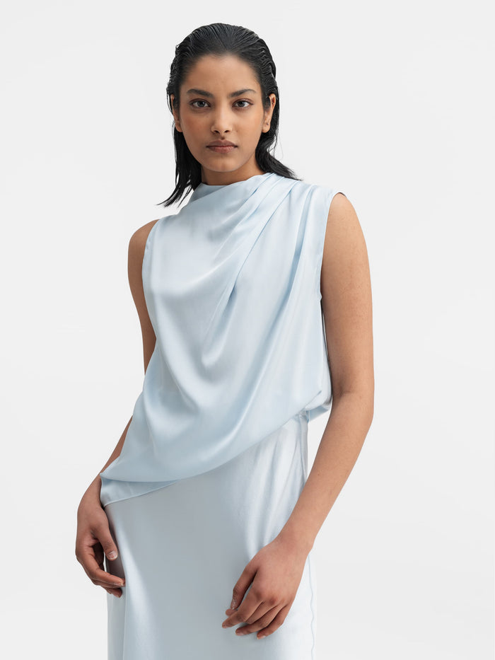 ahlvar Lima silk tank sky blue