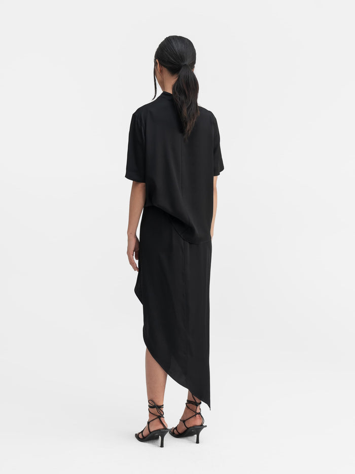 Ahlvar Lima Silk Tee Black