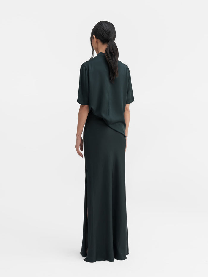 Ahlvar Lima Silk Tee Deep Forest