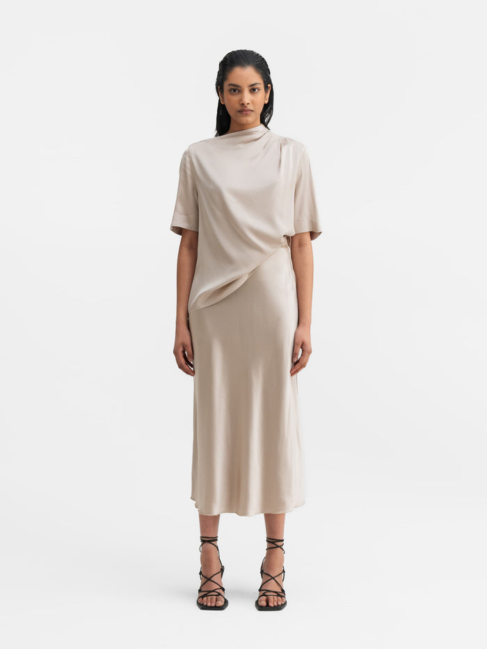 ahlvar Lima silk tee greige