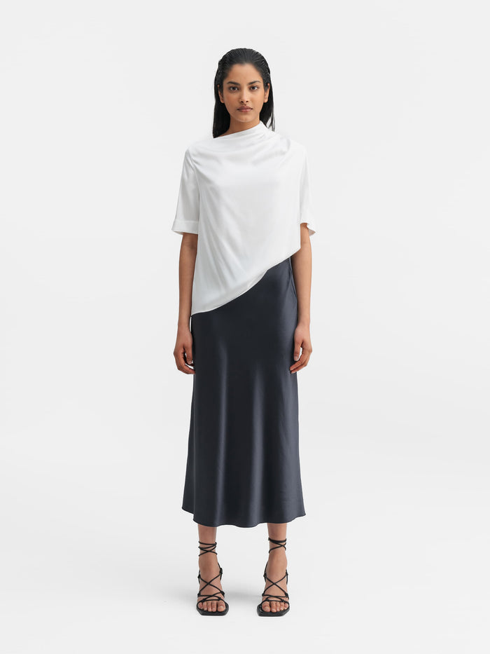 Ahlvar Lima Silk Tee White