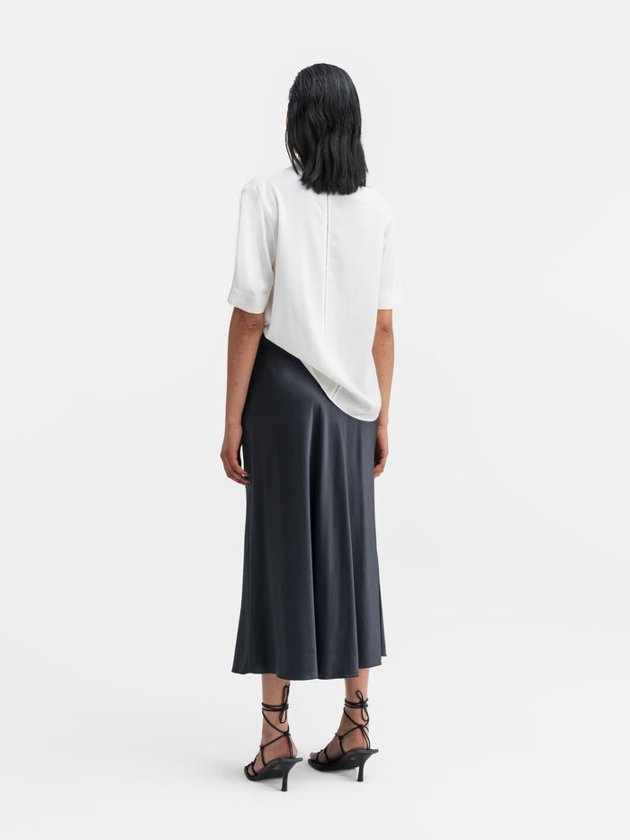 Ahlvar Lima Silk Tee White