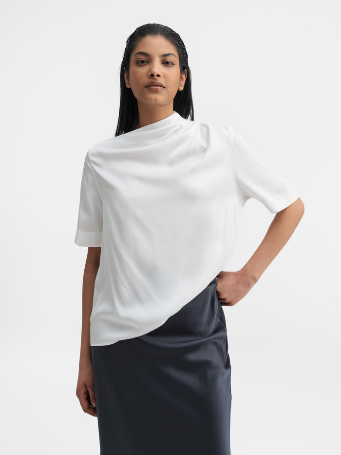Ahlvar Lima Silk Tee White