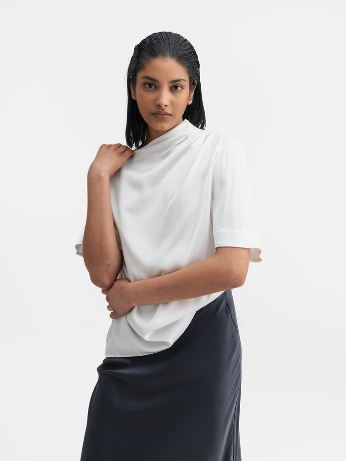 ahlvar Lima silk tee white