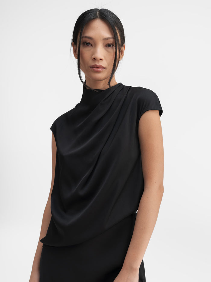 Ahlvar Lima Silk Top Black