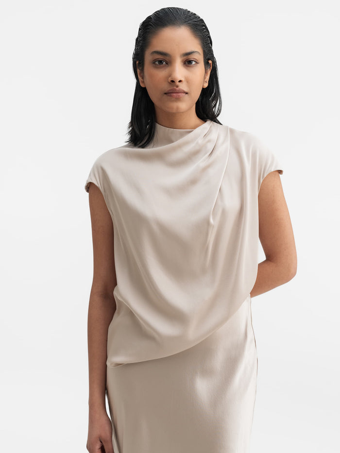 ahlvar Lima silk top greige