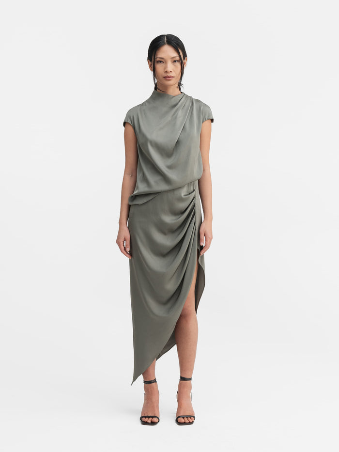 ahlvar Lima silk top light military