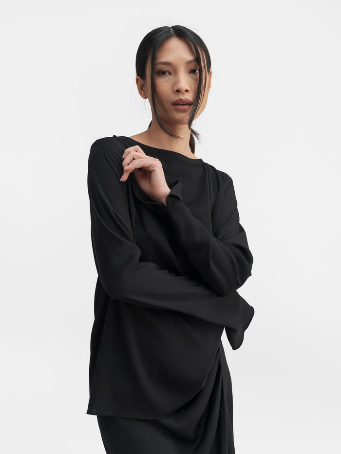 ahlvar Lola silk blouse black