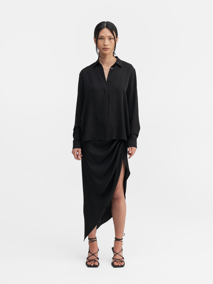 Ahlvar Mia Silk Shirt Black