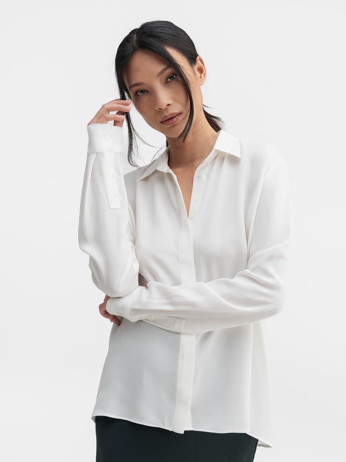 ahlvar Mia silk shirt off-white