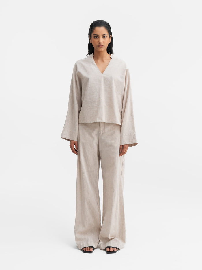 Ahlvar Miley Linen Trousers Cream