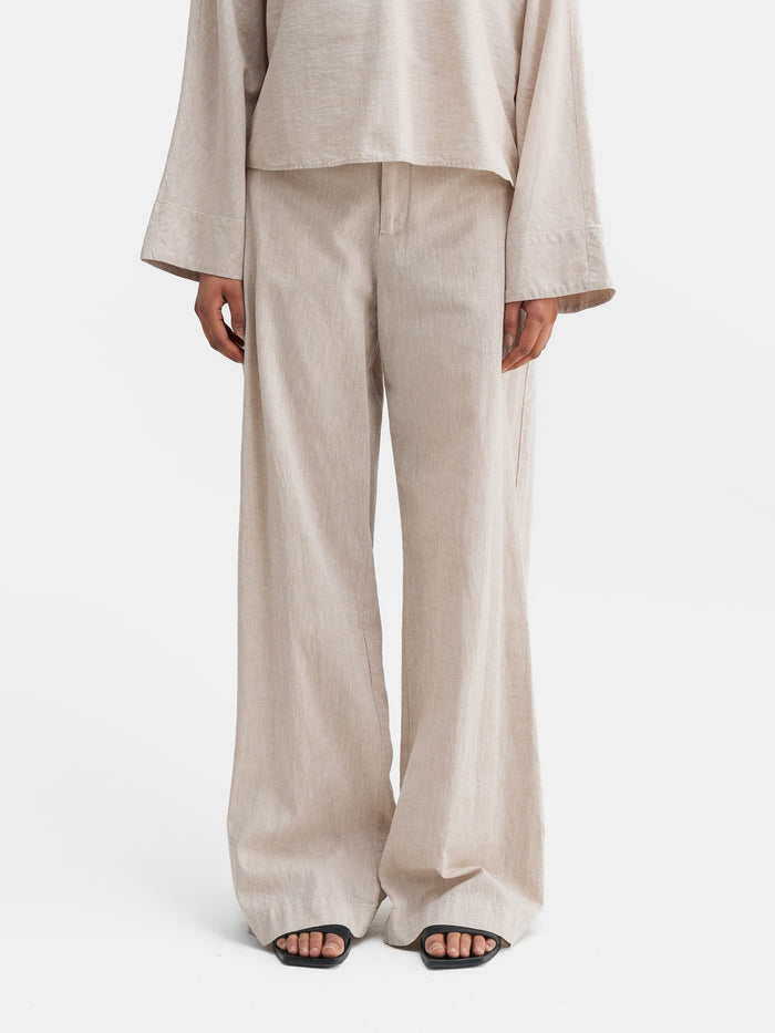 ahlvar Miley linen trousers cream