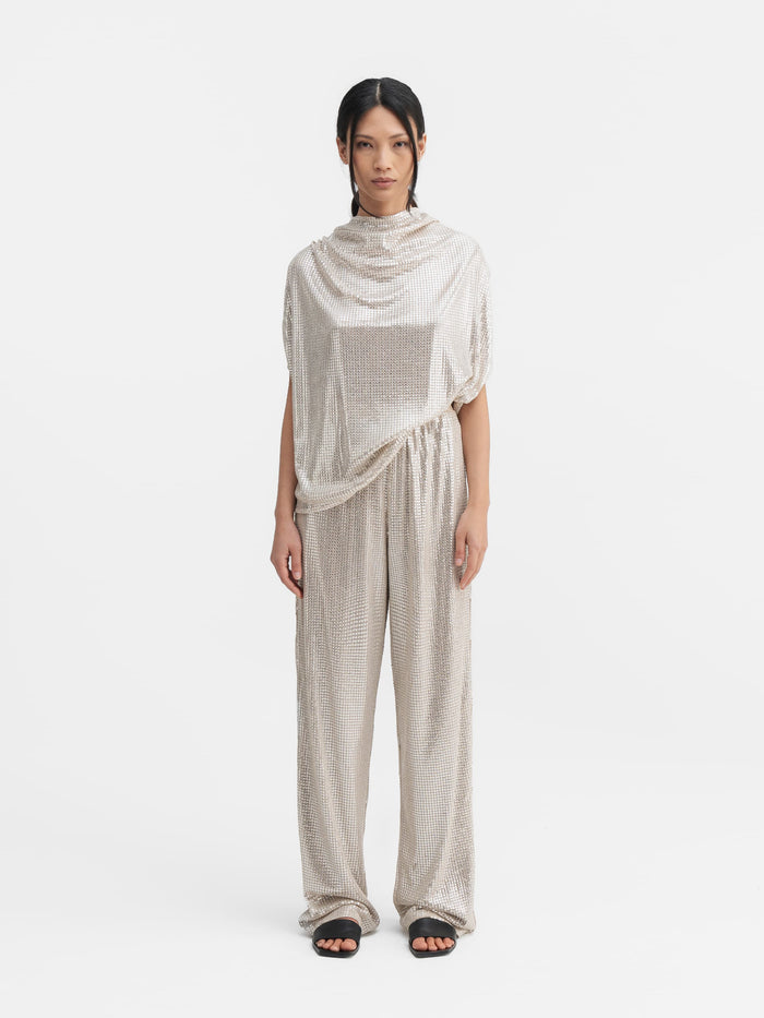 Ahlvar Milly Sequin Top Cream