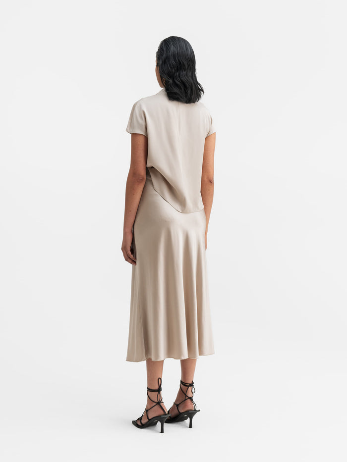 Ahlvar Milly Silk Top Greige