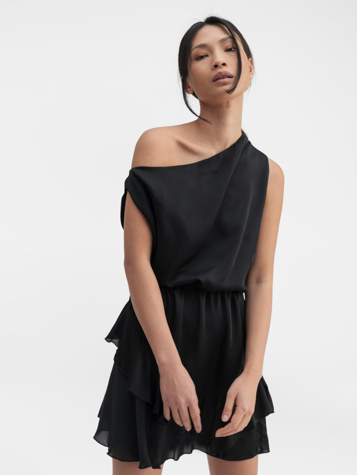 ahlvar Nelly silk dress black