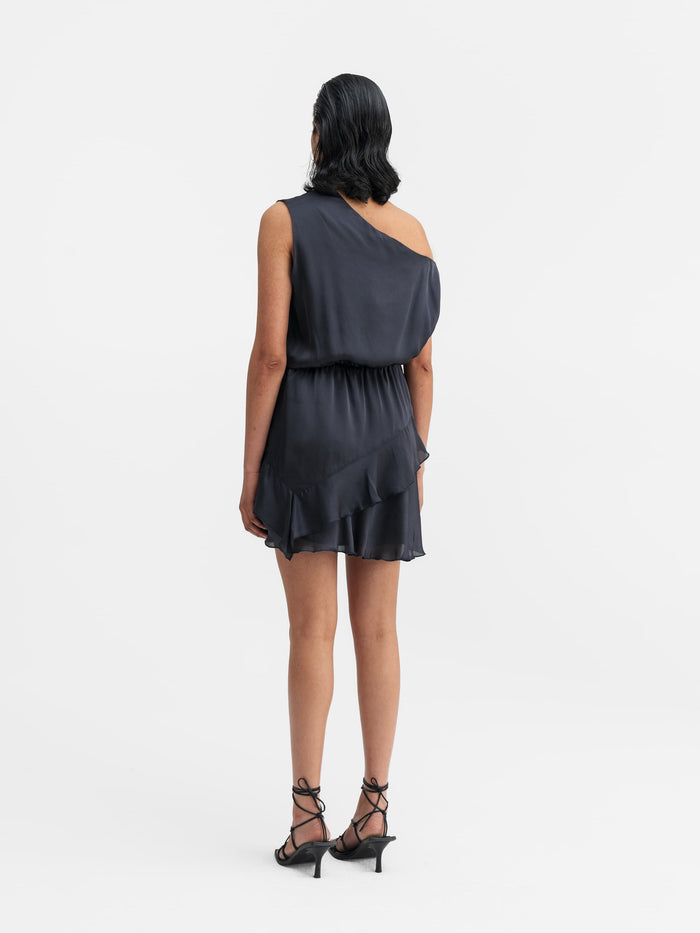 Ahlvar Nelly Silk Dress Blue Grey