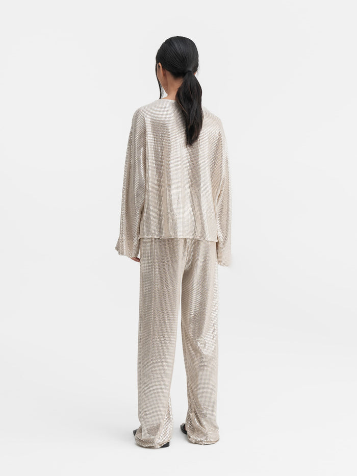 Ahlvar Nina Sequin Blouse Cream