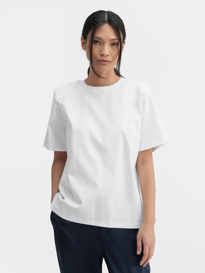 ahlvar Okaya cotton tee white