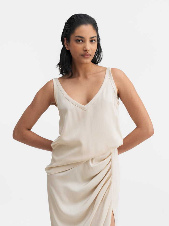 ahlvar Shin silk tank cream