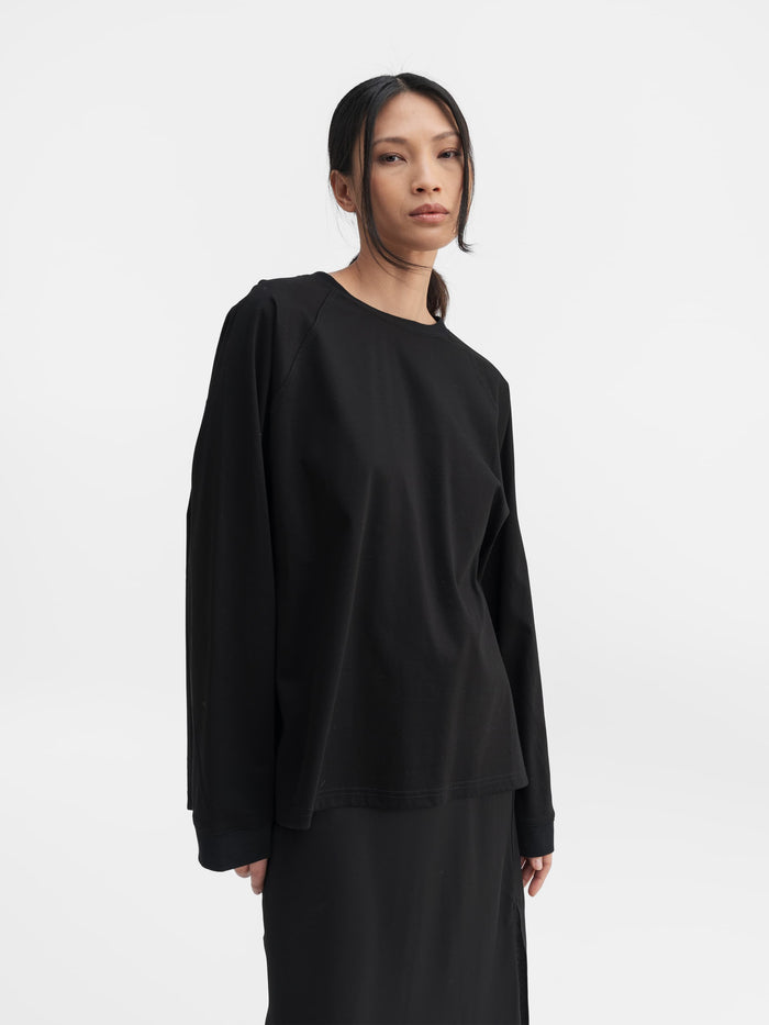 Ahlvar Thelma LS Cotton Tee Black